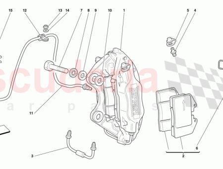 Photo of RH REAR CALIPER UNIT WITH PADS BREMBO…