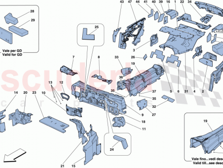 Photo of DRIVER SIDE FOOTREST INSULATION…