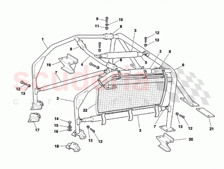 Photo of LH steering roll bar assembly…