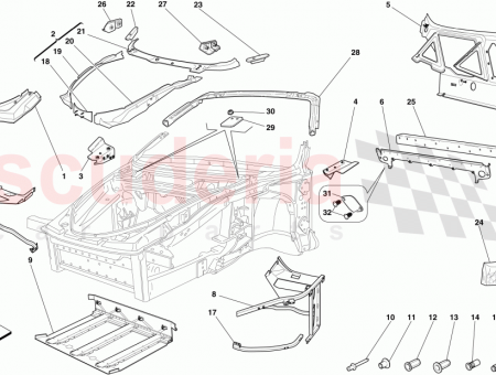 Photo of COMPLETE LUGGAGE COMPARTMENT BACK PANEL…