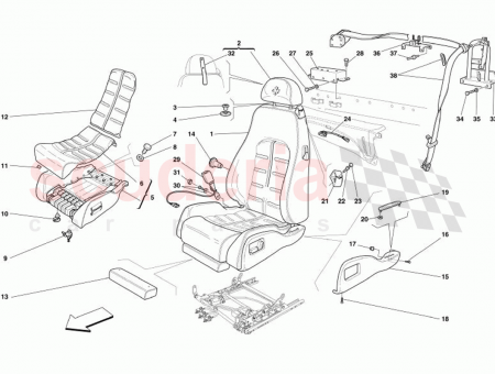 Photo of LH SEAT COMPLETE WITH GUIDES…