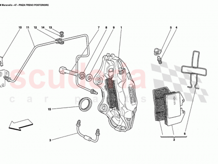 Photo of LH REAR CALIPER UNIT WITH PADS…