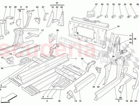 Photo of LH LATERAL REAR CROSSMEMBAR…