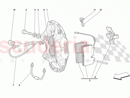 Photo of RH FRONT CALIPER UNIT WITH PADS…