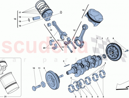 Photo of PISTON COMPL WITH RINGS LH CYLINDER BANK…