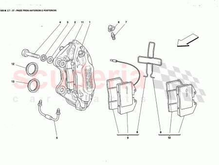 Photo of R H FRONT CALIPER UNIT WITH PADS CALIPERS…