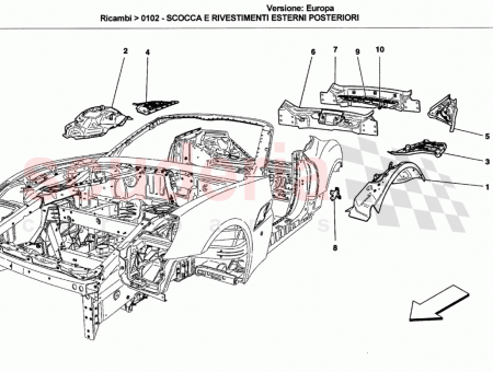 Photo of COMPL RH LATERAL ENDPIECE FOR REAR CROSS MEMBER…