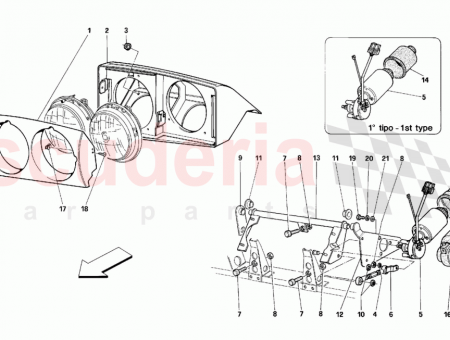 Photo of R H headlamp frame…