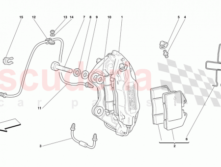 Photo of LH REAR CALIPER UNIT WITH PADS…