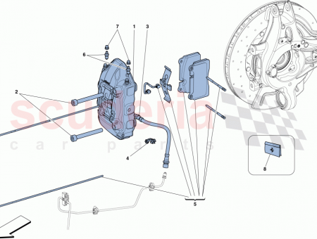 Photo of REAR LH CALLIPER WITH PADS…