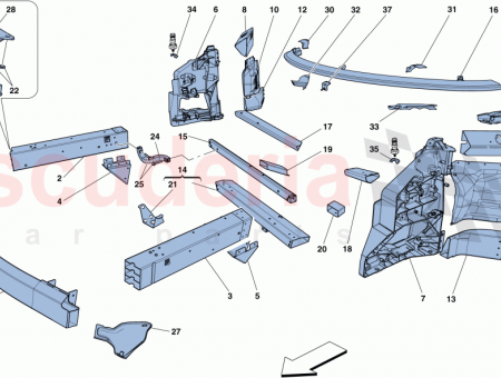 Photo of LH DIAGONAL WINDSCREEN VALENCE PANEL ENDPIECE…