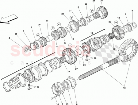 Photo of COMPLETE BEVEL GEAR SET R 11 43…