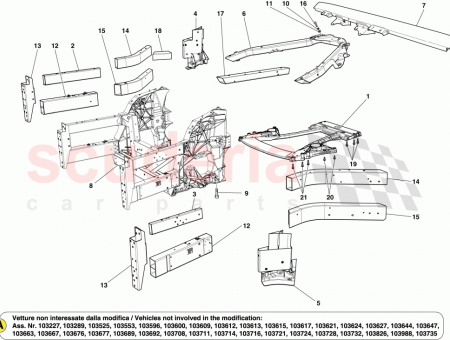 Photo of LH UPPER EXTERNAL DIAGONAL FIREWALL BRACE…