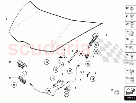 Photo of FRONT HOOD SAFETY HOOD BRACKET ASSELBLY…