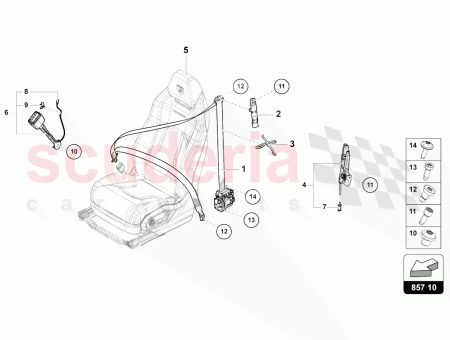 Photo of THREE POINT AUTOMATIC SEAT BELT WITH BELT TENSIONER…