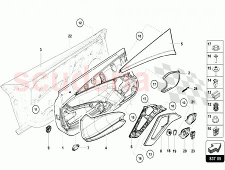 Photo of RH DOOR PANEL ASSEMBLY FROM VIN ELA02188 LEATHER…