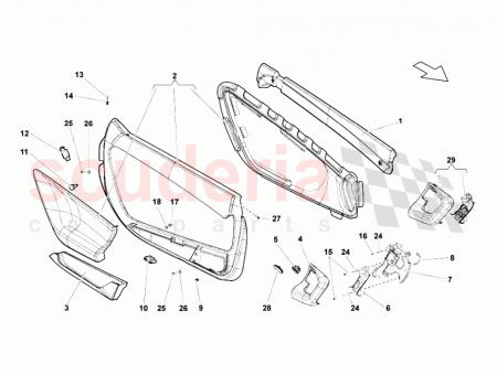 Photo of INNER HANDLE WITH GRID LH…