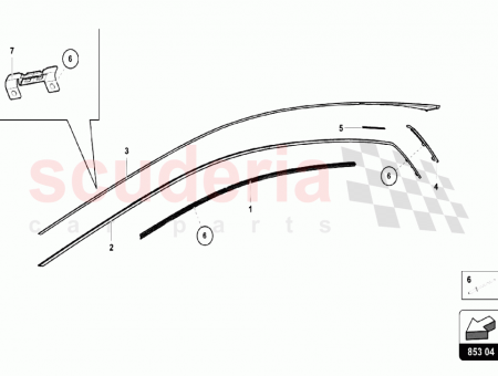 Photo of Door Seal Inner right Upper…