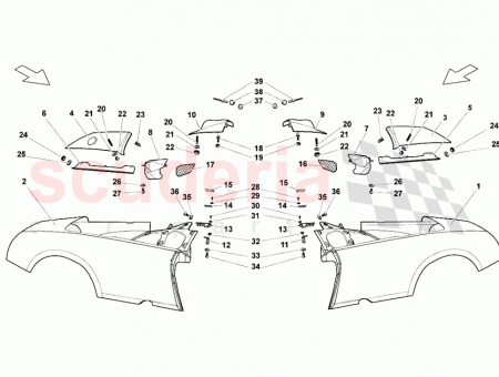 Photo of REAR RIGHT ENGINE COMPARTMENT UPHOLSTERY ASSEMBLY…