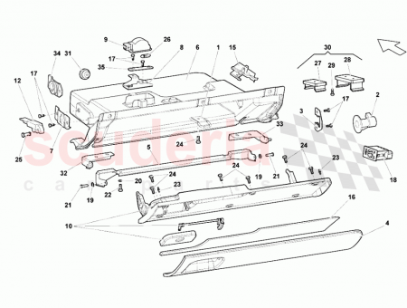 Photo of DASHBOARD ASSEMBLY PERFORATED LEATHER INTERIOR WITHOUT GLOVE COMPERTMENT…