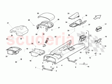 Photo of CENTER CONSOLE REAR SECTION ASSY…