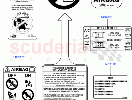 Photo of LABEL WARNING SIDE AIR BAG…