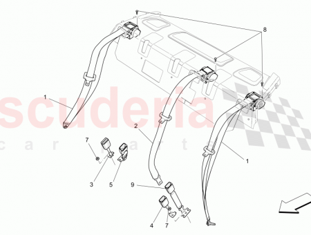 Photo of 2ND ROW CENTRAL REAR BUCKLE LOCK SECTION EU…