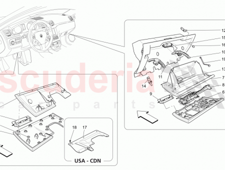 Photo of GLOVE BOX ASSEMBLY CUOIO HIDE 364015237…