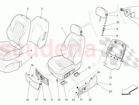 Photo of FRONT LH SEAT ASSEMBLY LEFT HAND DRIVE V8…