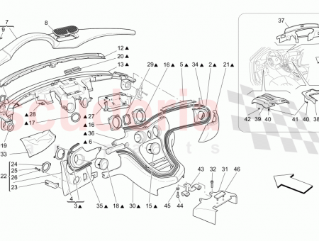 Photo of DASHBOARD ASSEMBLY BLU TROFEO TROFEO BLUE 094081486 BORDEAUX…