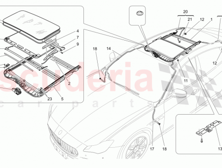 Photo of SUNROOF ASSEMBLY ALCANTARA ROOFLINING BLACK…