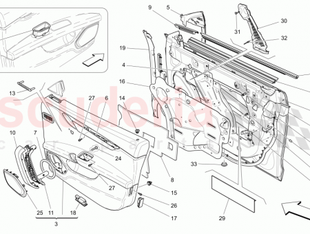 Photo of FRONT RH DOOR PANEL ASSEMBLY FULL NATURAL LEATHER…