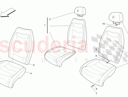 Photo of REAR LH SEAT ASSEMBLY Stitched Trident in the…