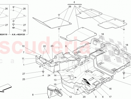 Photo of LH PASSENGER COMPARTMENT CARPET FOUR ZONE AUTOMATIC CLIMA…