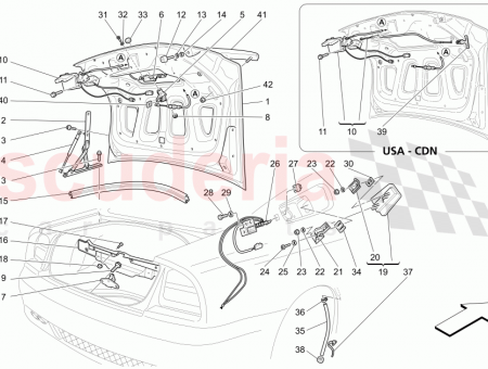 Photo of REAR RIGHT BOOT LID HINGE…