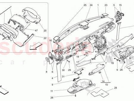 Photo of COMPLETE STEERING COLUMN LOWER COVER V8 Leather Seat…