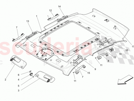 Photo of ROOF UPHOLSTERY ASSEMBLY ALCANTARA ROOFLINING EU AU CN…