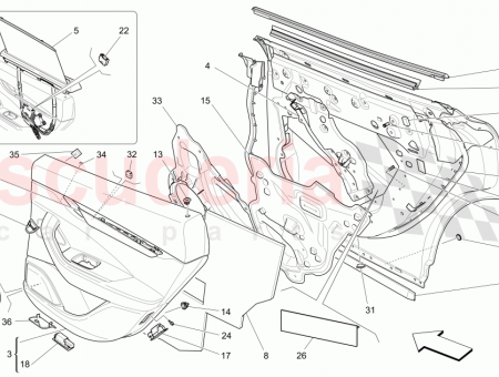 Photo of REAR LH DOOR PANEL ASSEMBLY HIGH PREMIUM SOUND…