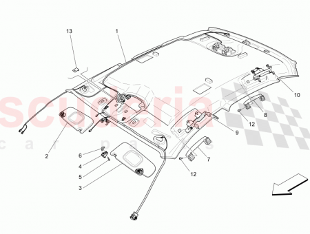 Photo of ROOF UPHOLSTERY ASSEMBLY ZEGNA EDITION INTERIORS MASERATI TOUCH…