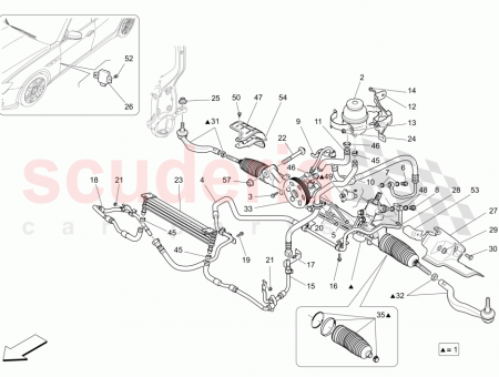 Photo of PIPE BETWEEN STEERING RACK AND PUMP…