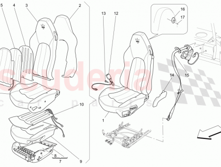 Photo of FRONT RH SEAT ASSEMBLY GRIGIO CHIARO LIGHT GREY…