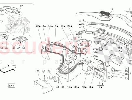 Photo of DASHBOARD ASSEMBLY BLU NAVY NAVY BLUE 364010345 CUOIO…