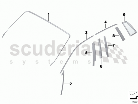 Photo of Finisher window frame top rr lft door 51…