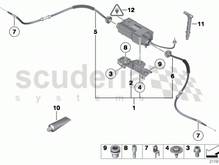 Photo of Bowden cable parking brake left 34 43…