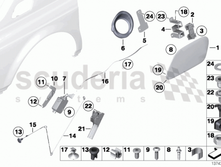 Photo of Bracket tension spring right 41 62…