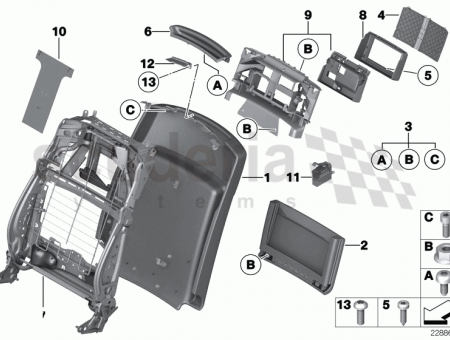 Photo of REAR PANEL SEAT LEATHER RIGHT 52 10…