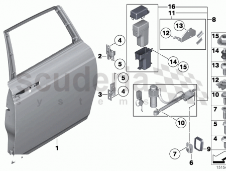 Photo of Hinge rear door upper left 41 52…