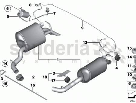 Photo of Front retaining bracket rear silencer 18 30…