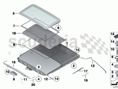 Photo of Sliding roof frame assembly 54 10…