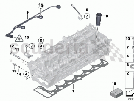 Photo of Gasket set cylinder head asbestos free 11 12…